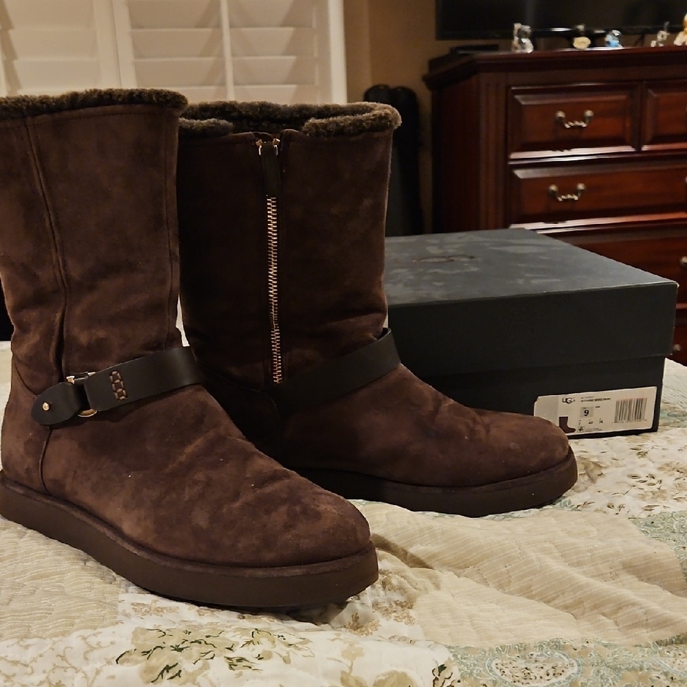 Brown Ugg Suede Women's Boots